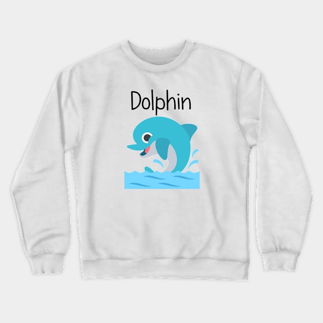 Blue Dolphin Crewneck Sweatshirt by EclecticWarrior101